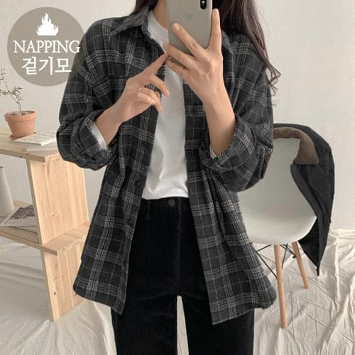ルーズチェック柄シャツ