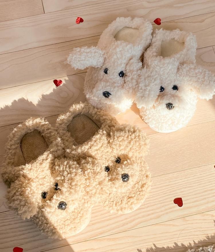 강아지 털 실내화