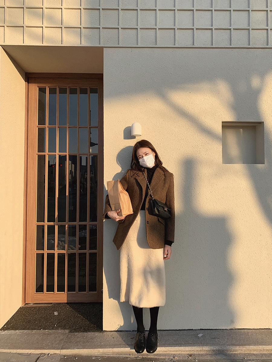 뮤즈 모헤어 스커트