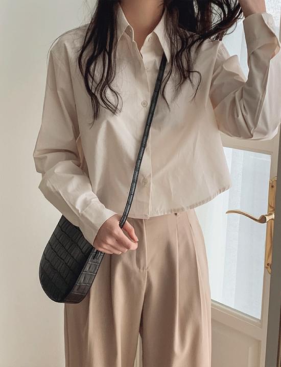 레이벤 크롭 셔츠