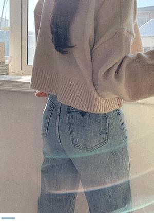집앞이야 슬림배기핏 데님팬츠
