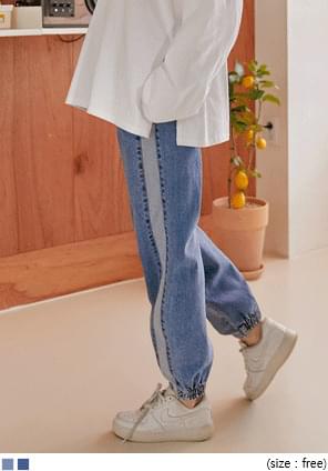 SIDE POINT DENIM JOGGER PANTS