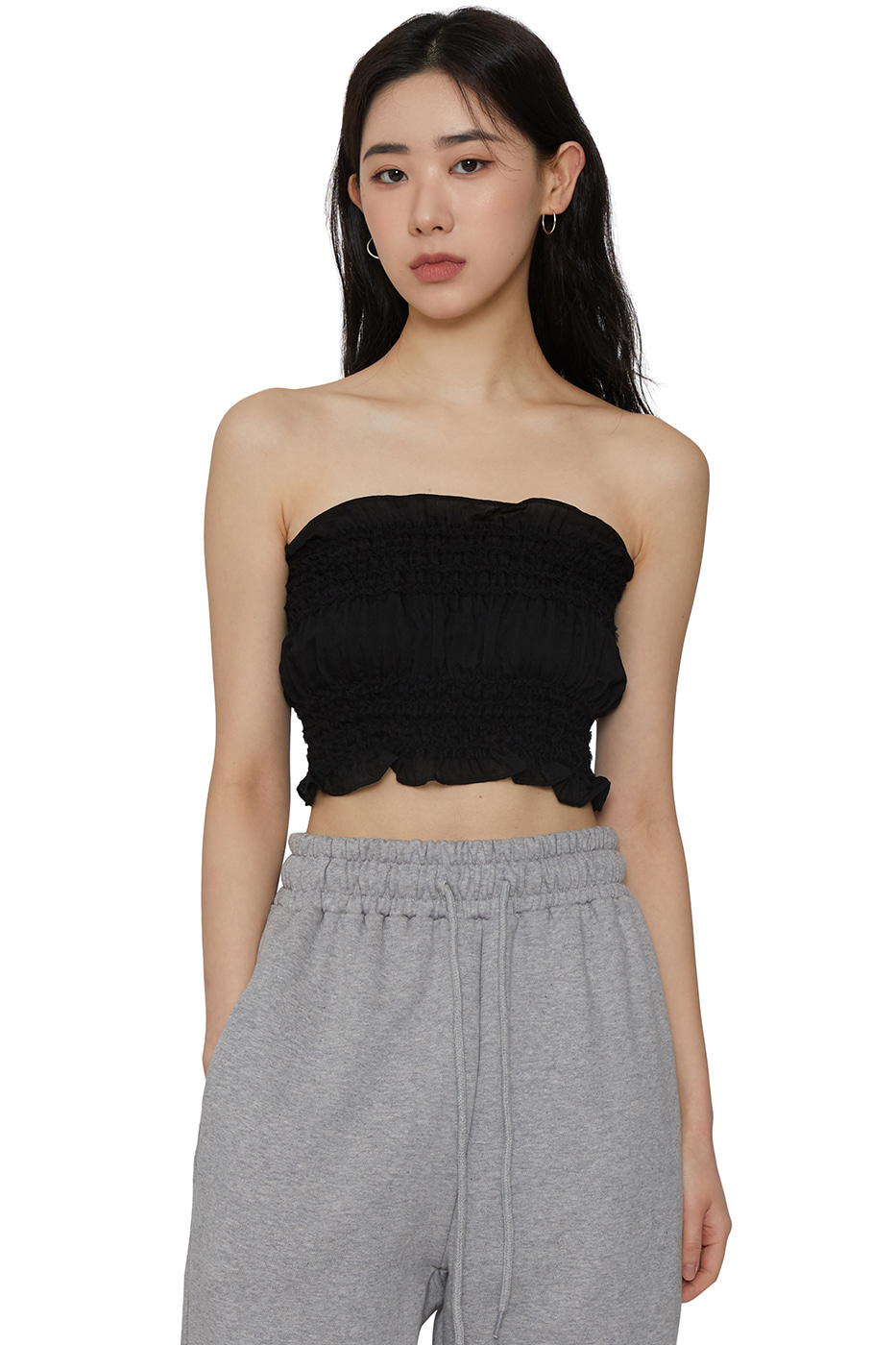 shoulderless tank top