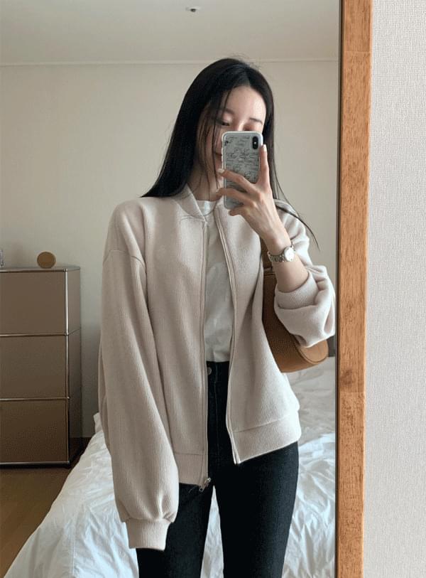 Spring Knitwear Zip-Up jp / Ivory