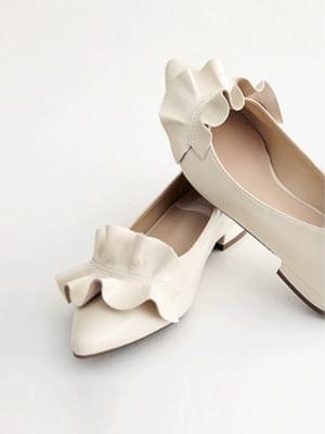 Girlfriend look frill flat shoes 2cm