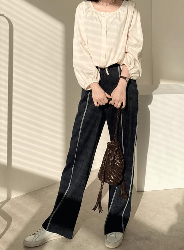 Collie stitch Blue pants 牛仔褲