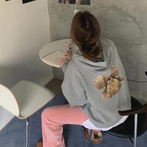 발라당 베어 곰돌이 후드 맨투맨 T#YW743