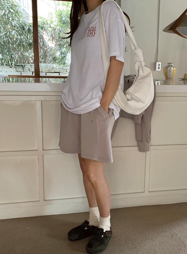 Array half pants / purple beige 短褲