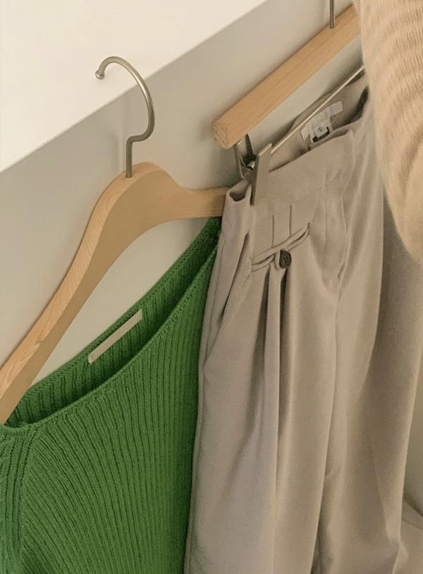 Dutch boat neck knit / spring green 針織衫