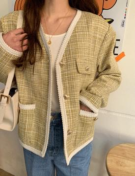 Love Tweed V-Neck Jacket 夾克外套