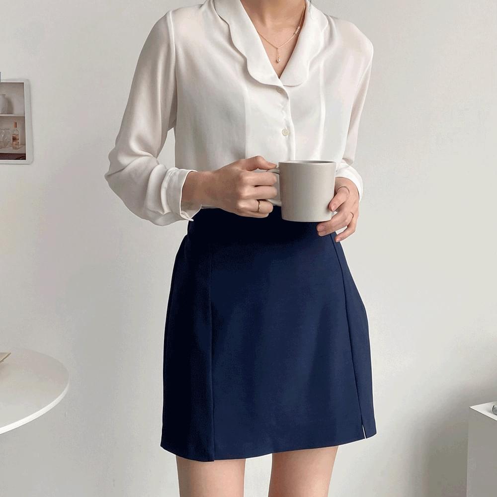 Fault double-breasted mini skirt