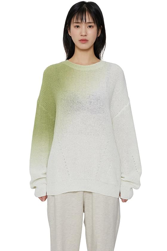 Dying Gradient Crew Neck Knitwear