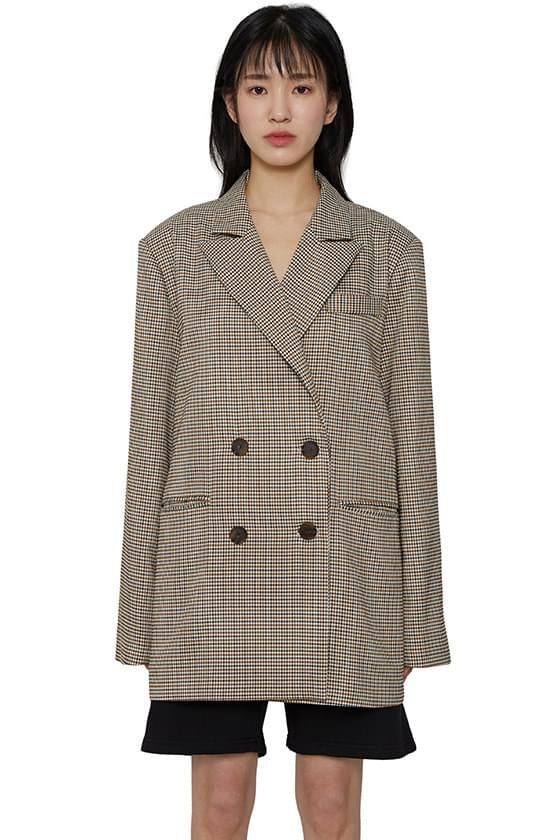 Daddy check oversized jacket