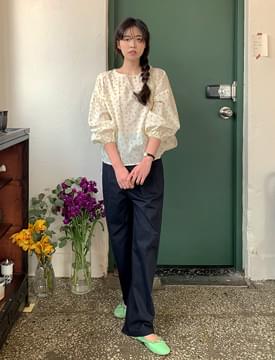 Bird Flower Cotton Blouse 襯衫