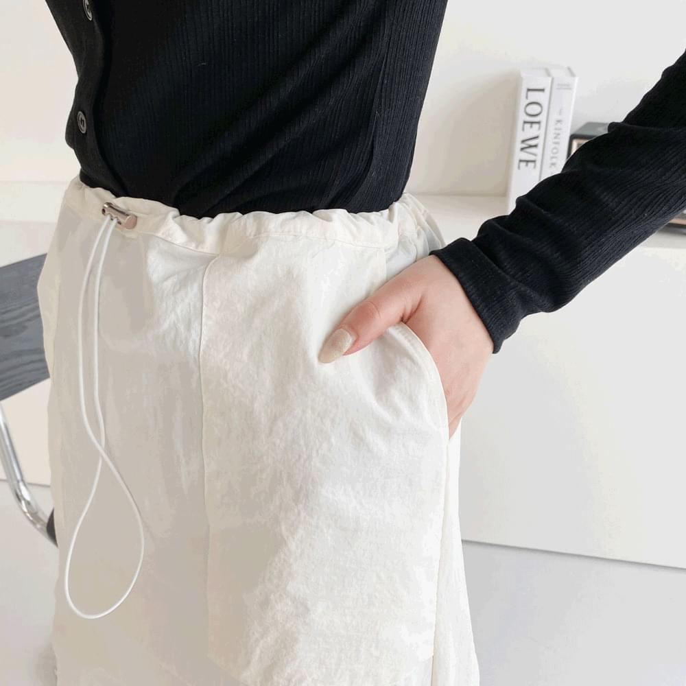 Anorak banding long skirt
