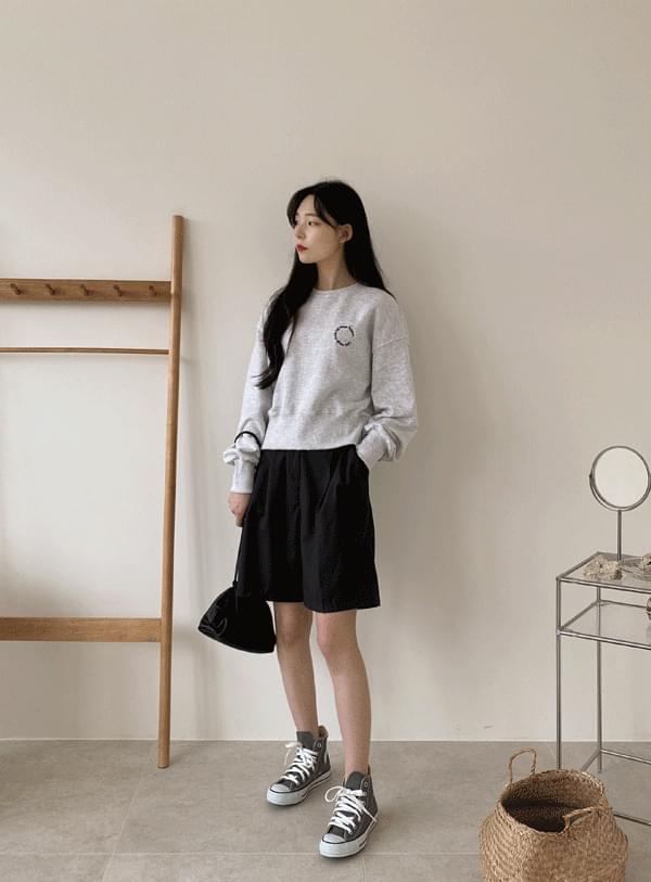 Cropped Sweatshirt t / melange