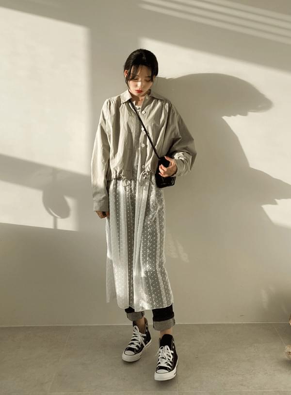 Aryl embroidered ops/ivory