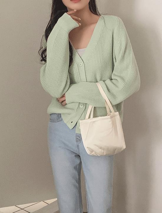밍키 골지 가디건