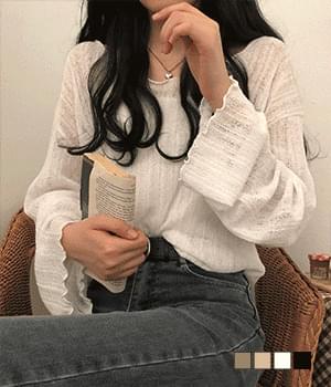 네추럴 린넨 여리 니트