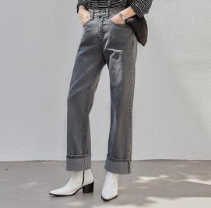DENT ROLL UP DENIM PANTS