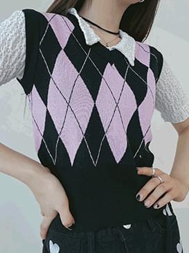 Crop Holden Argyle Knitwear