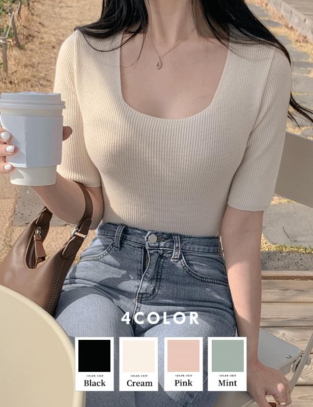Rumi Square short sleeve knit