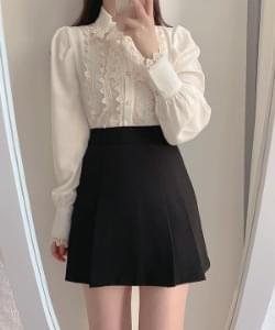 Yellow lace blouse 2color