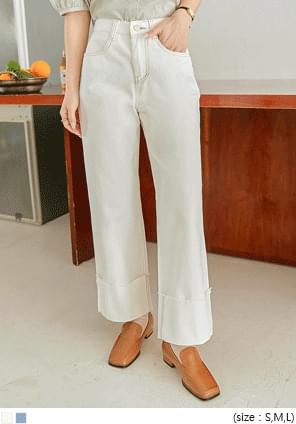 Cuffed Wide Leg Pants - 2 Types