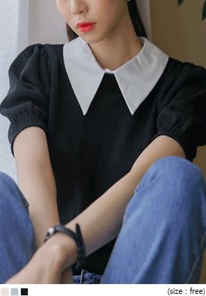 Detachable Collar Knit Top