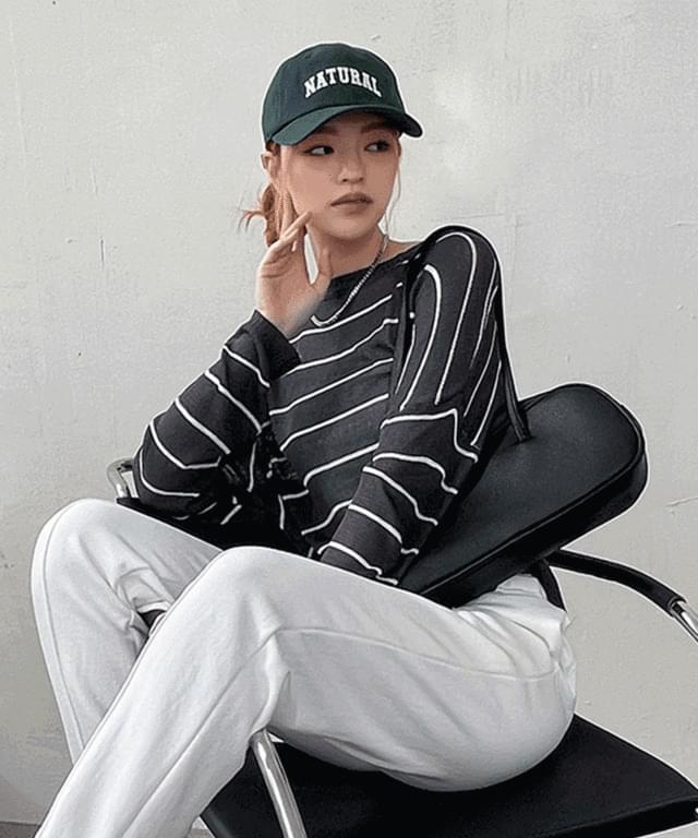 Natural Lettering Ball Cap