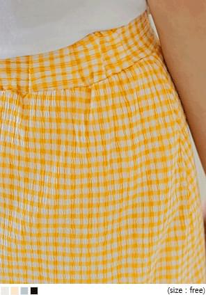 Check Straight Midi Skirt