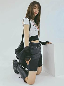Printing ranch cropped T-shirt