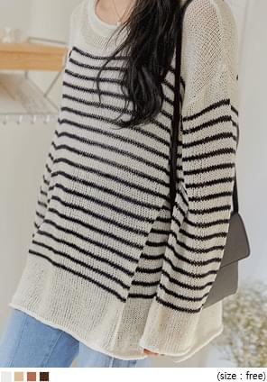 Side Slit Loose Knit Top - 2 Types