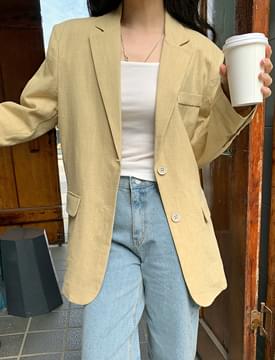 Awesome single linen jacket