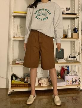 Nicole button half pants