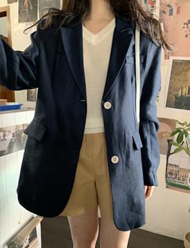 Megan single linen jacket