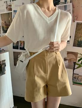 Campus V-Neck Short Sleeve Knitwear