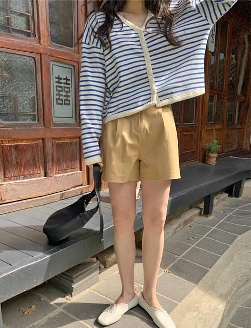 Lori pintuck cotton half pants