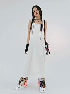 Lace Seamy Long Dress
