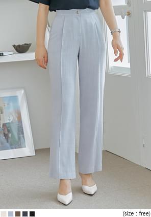 Pintuck Accent Loose Pants