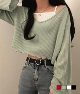 Lodi V Ruffle Knitwear