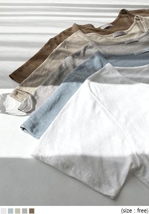 Linen Blend Loose T-Shirt