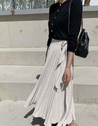 카인다 랩 플리츠 스커트 (4colors)