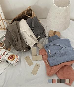부드러운 텍스쳐의 린넨 하찌 반팔 가디건