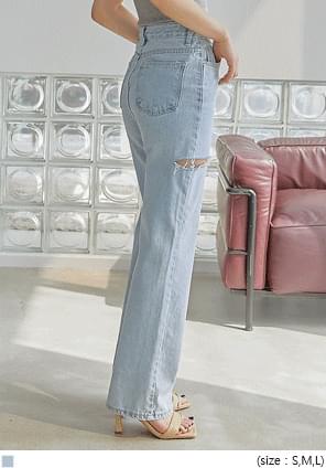 KOCOON SIDE CUTING DENIM PANTS