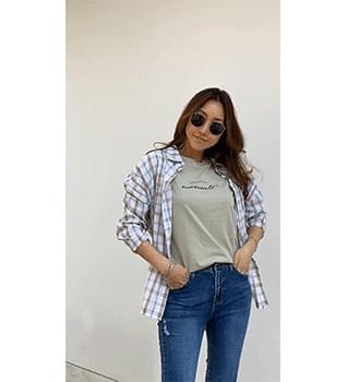 슈가 체크 남방 #49056