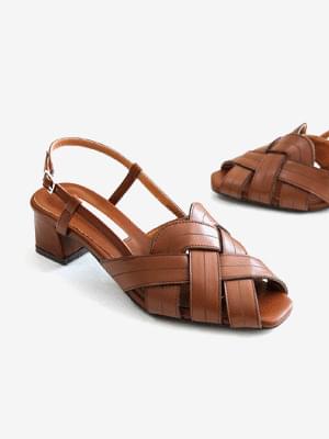 Modern Leather Slingback Sandals 5cm