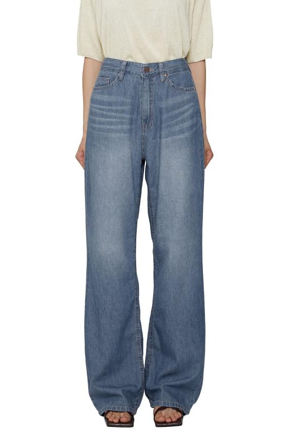 Summer silky wide jeans
