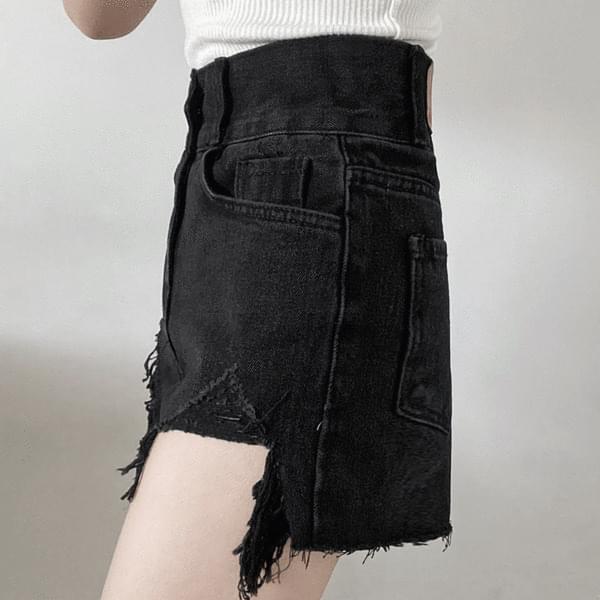 헤짐 흑청 숏팬츠