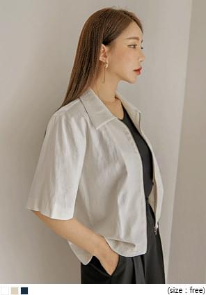 Half Sleeve Zip-Up Jacket